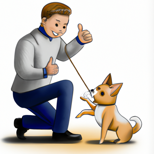 תמונה המדגימה מאלף המשתמש בטכניקות חיזוק חיוביות עם כלב